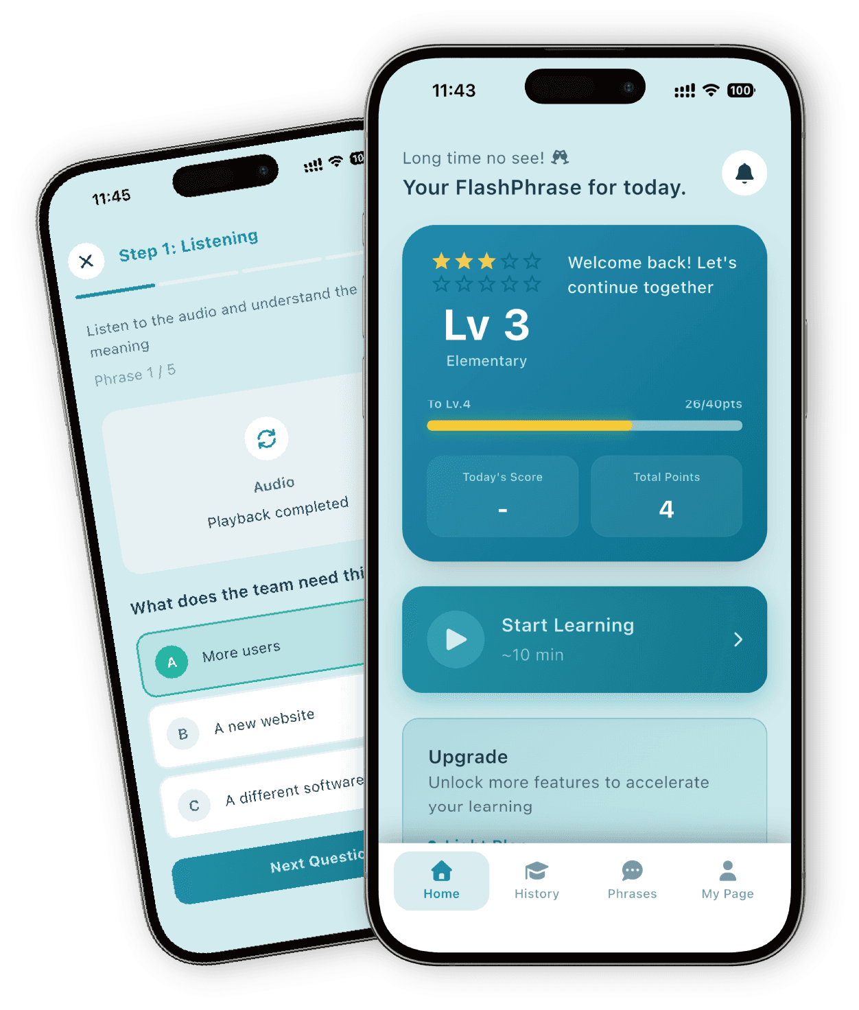 FlashPhrase App Screenshots